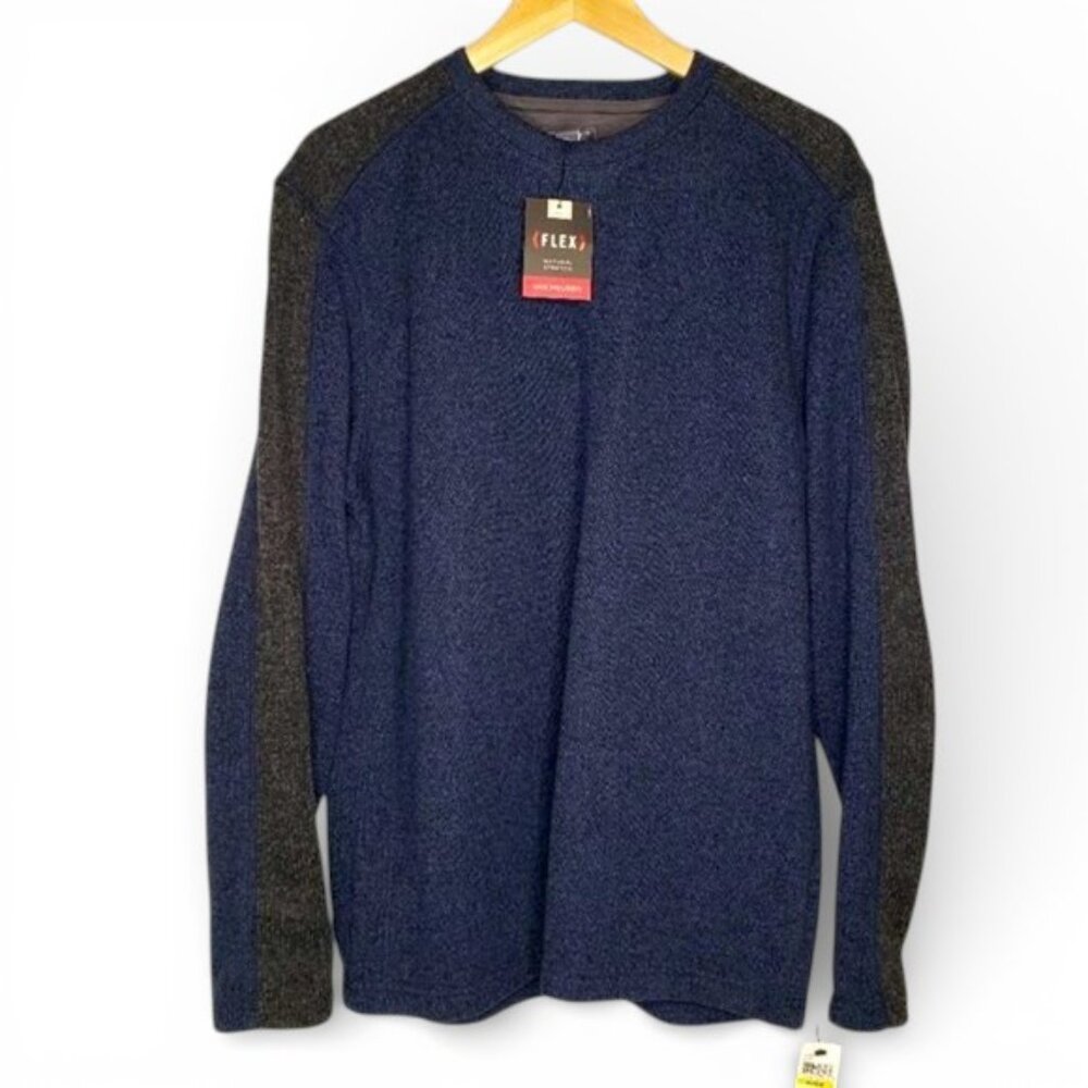 NWT‎ Van Heusen Classic Fit Flex Natural Stretch Sweater Two Tone M
